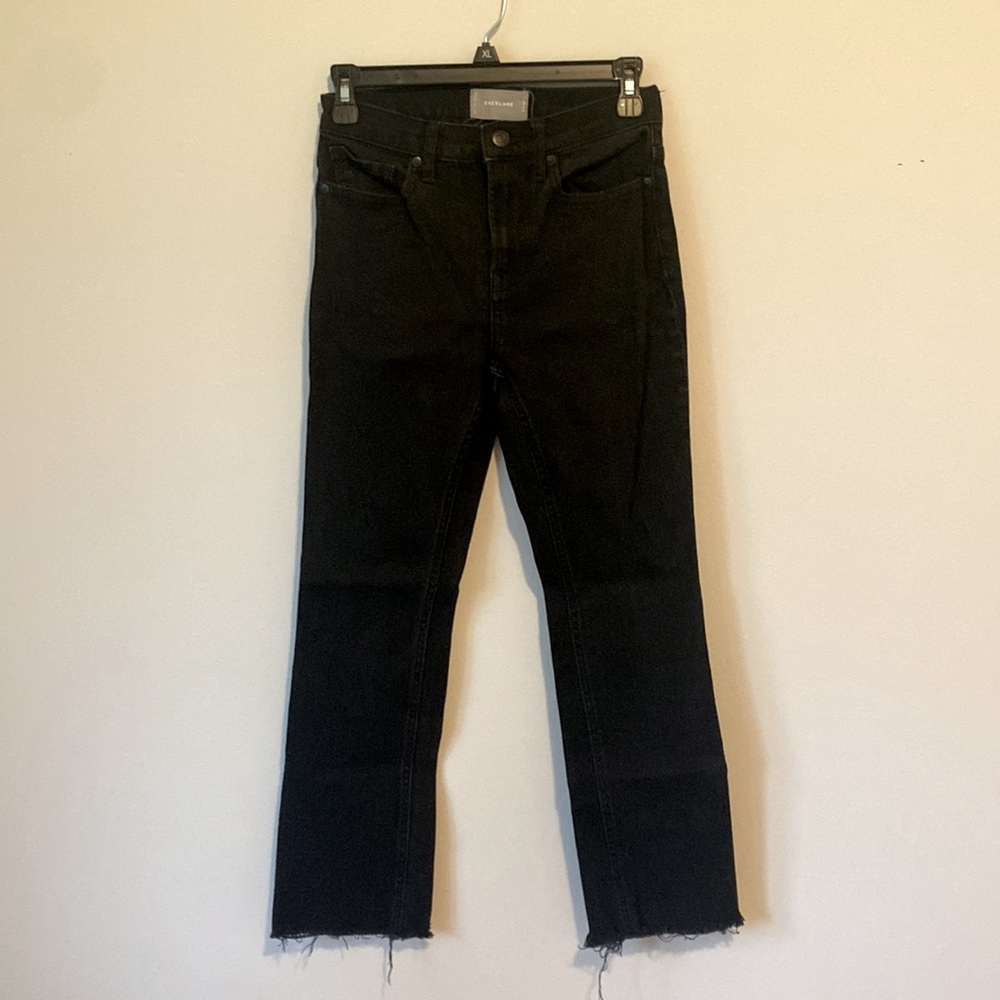Everlane Jeans Everlane The Kick Crop Jean Washed Black, size 25